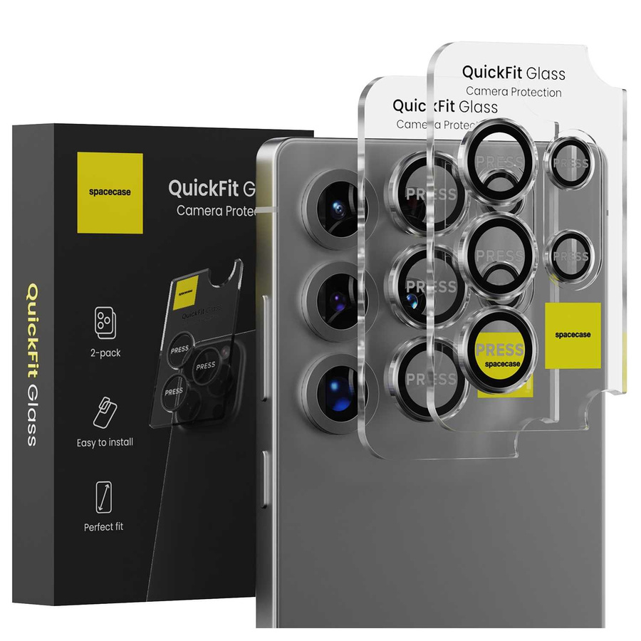 Spacecase Kameras stikls QuickFit Camera Galaxy S25 Ultra sudrabs
