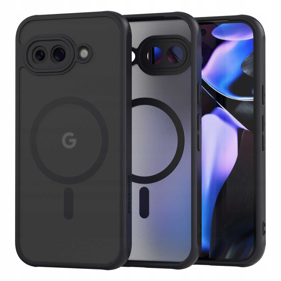 Spacecase Hybrid Mag maciņš Google Pixel 9A melns