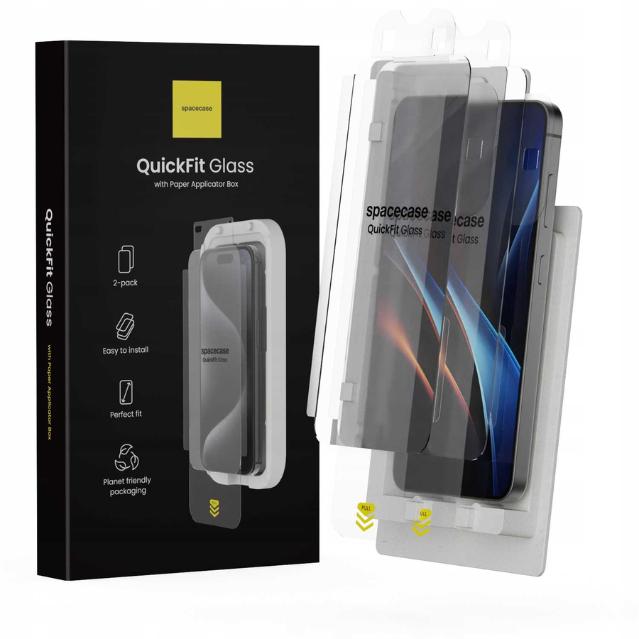 Spacecase Rūdīts stikls QuickFit Glass Galaxy S24/S25