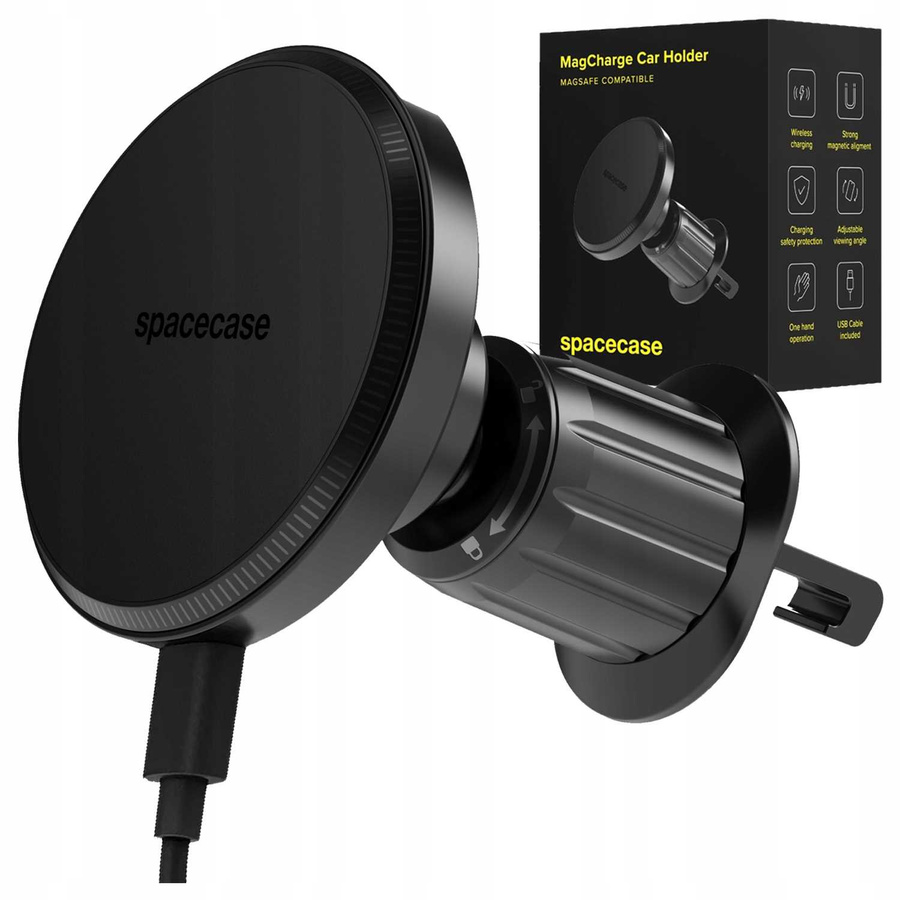 Spacecase Auto turētājs Car Holder Air Vent MagCharge WM11B melns