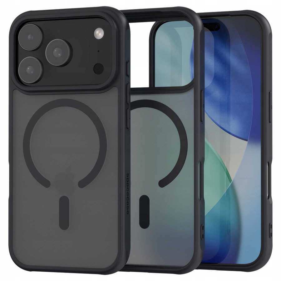 Spacecase Hybrid Mag maciņš iPhone 17 Pro melns