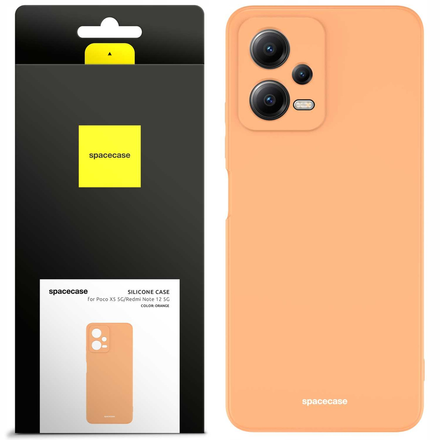 Spacecase Silikona maciņš Poco X5 5G/Redmi Note 12 5G oranžs