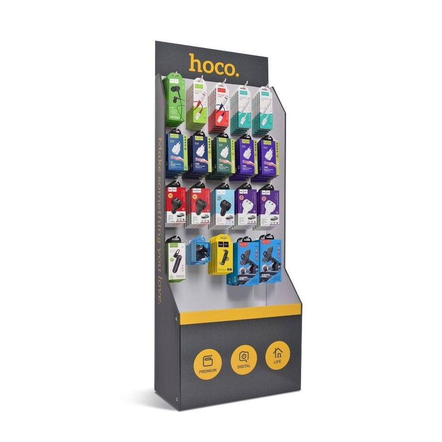 HOCO kartona stends piederumiem + ekrāna karte (20 gab.)