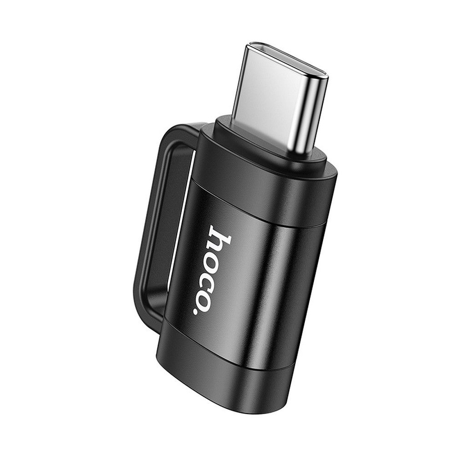 Adapteris OTG USB C uz Lightning Hoco 3A UA31E melns