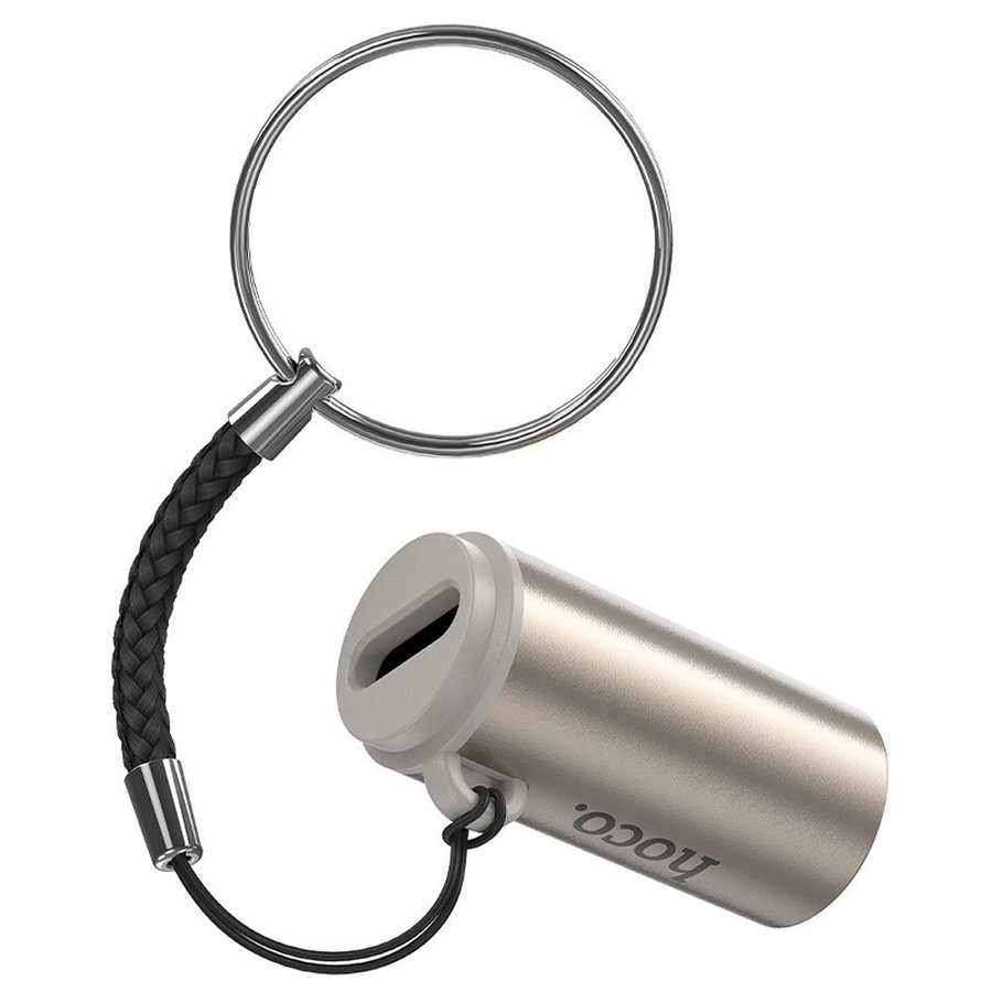 Adapteris USB C uz auto piepīpētāju Hoco UA38 zelta