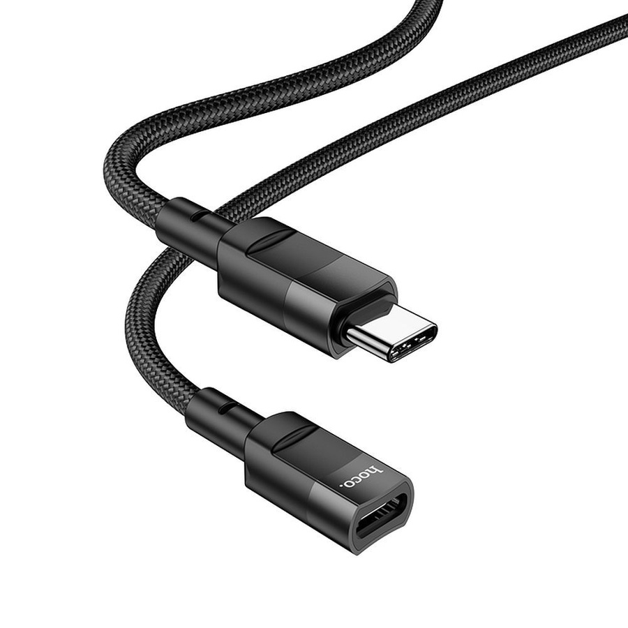 Adapteris OTG USB C uz USB C Hoco 3A 1,2 m U107 melns