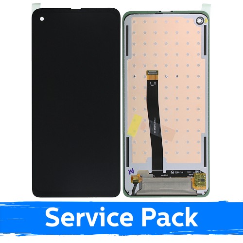 LCD ekrāns saderīgs ar Samsung G715 Xcover Pro melns (Service Pack)
