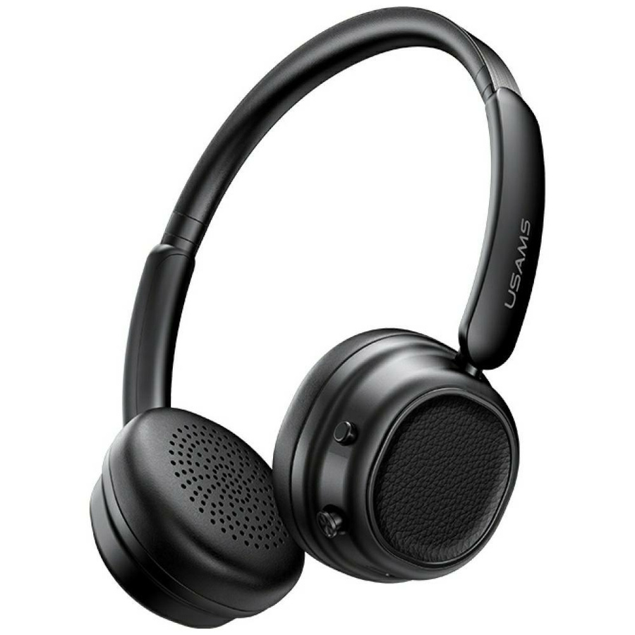 Ap ausi austiņas USAMS SR01 Bluetooth 5.3 ANC melnas