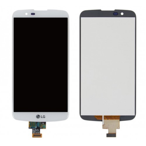 LCD Displejs Saderīgs ar LG K420n K10 Balts HQ