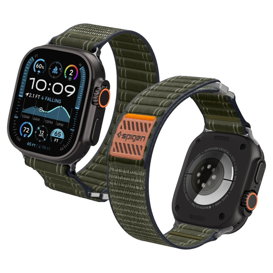 SPIGEN WBF0 siksniņa APPLE WATCH 8 / 9 / 10 / 11 / SE / ULTRA (44 / 45 / 46 / 49 MM) zaļš