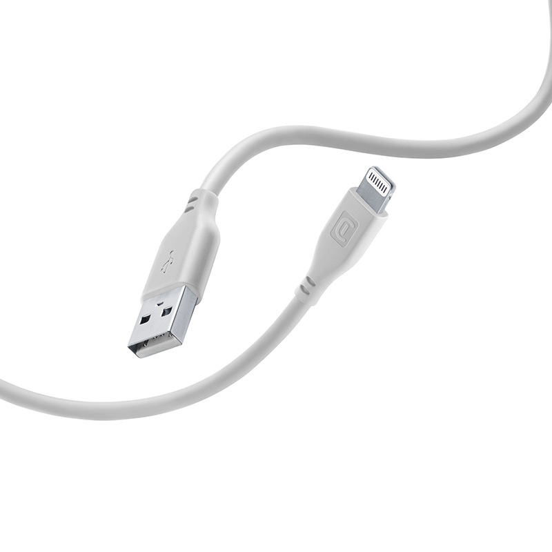 Cellularline Soft kabelis - USB-A to Lightning kabelis MFi certified 1.2 m (grey)