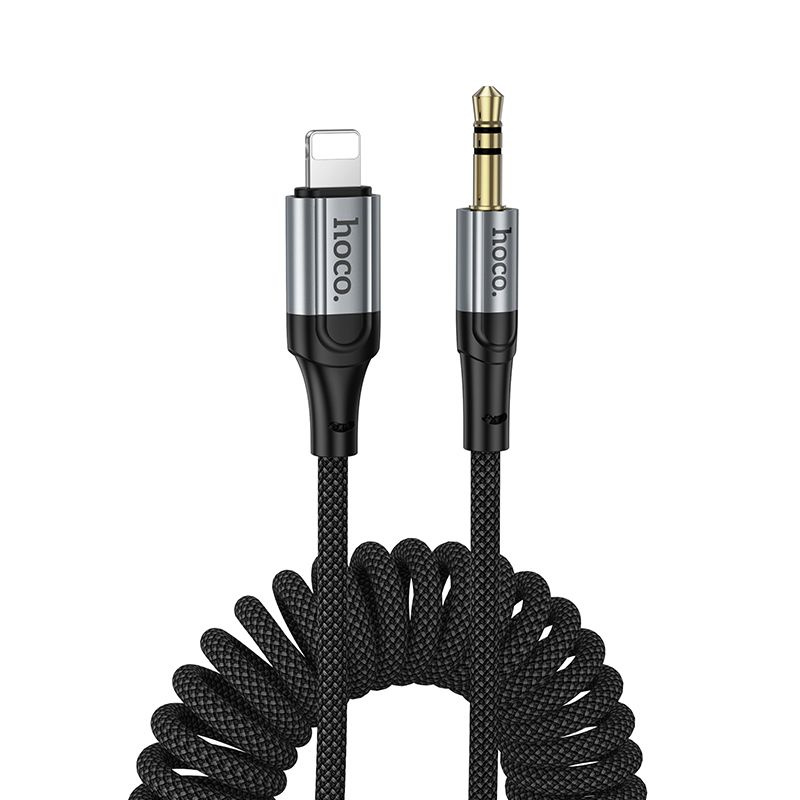 Kabel AUX Jack 3,5 mm do Lightning Hoco 1,5 m UPA33A melns