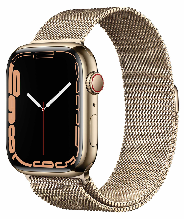 Apple Watch Series 7 Nike 45mm GPS Aluminum Case Gold + sporta siksniņa Platinium/Black Grade C