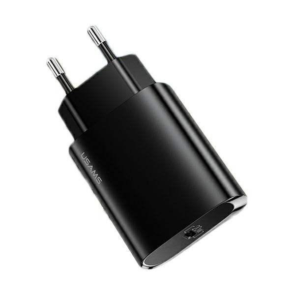USAMS Tīkla lādētājs 1xUSB-C T39 20W(only head) PD3.0 Fast Charging melns/black CC131TC01 (US-CC131)