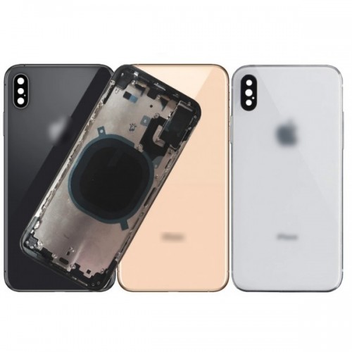 Aizmugurējais vāciņš Saderīgs ar iPhone Xs Max full housing / Melns / OEM