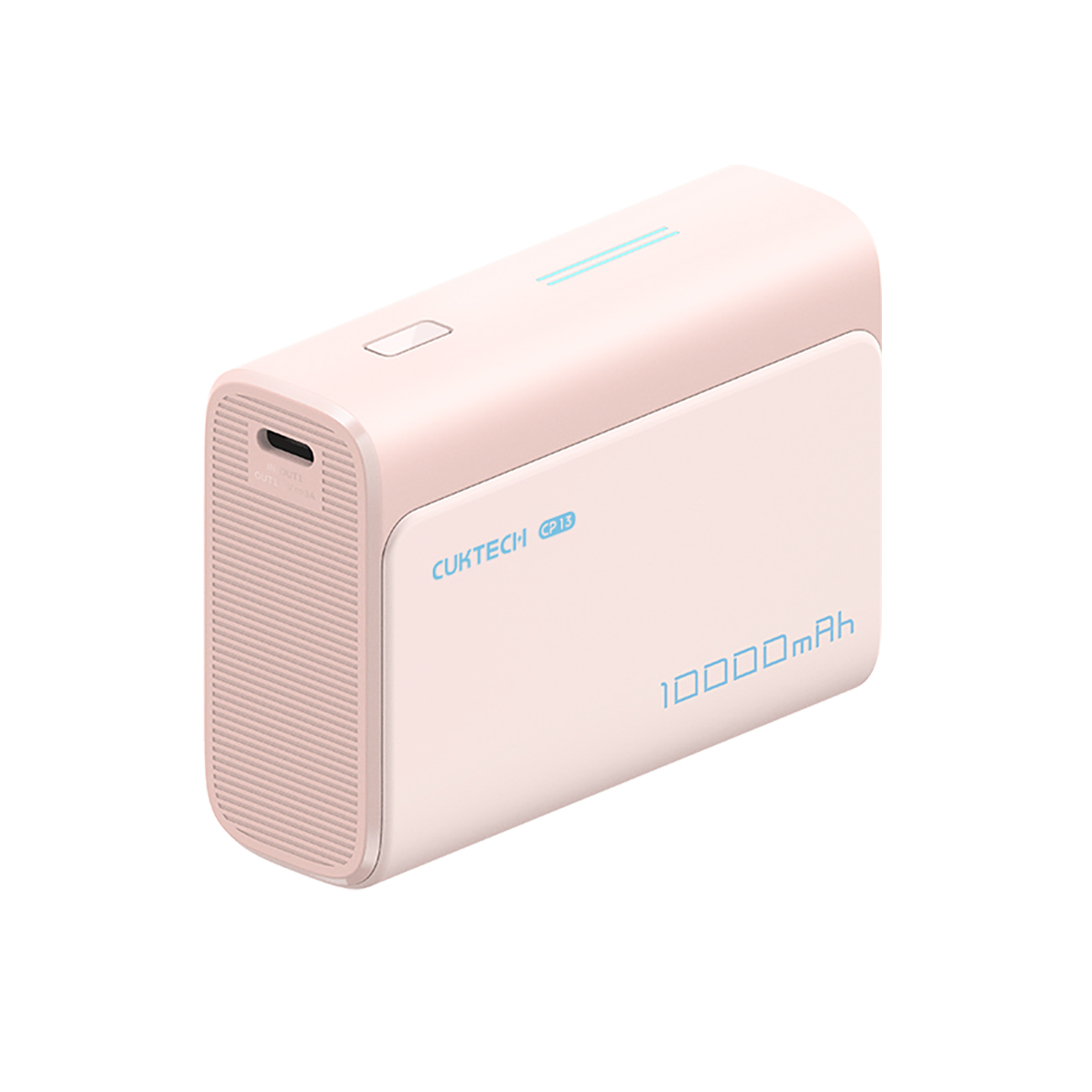 Powerbank Cuktech CP13 30W 10000mAh USB-C + USB-A - rozā krāsā