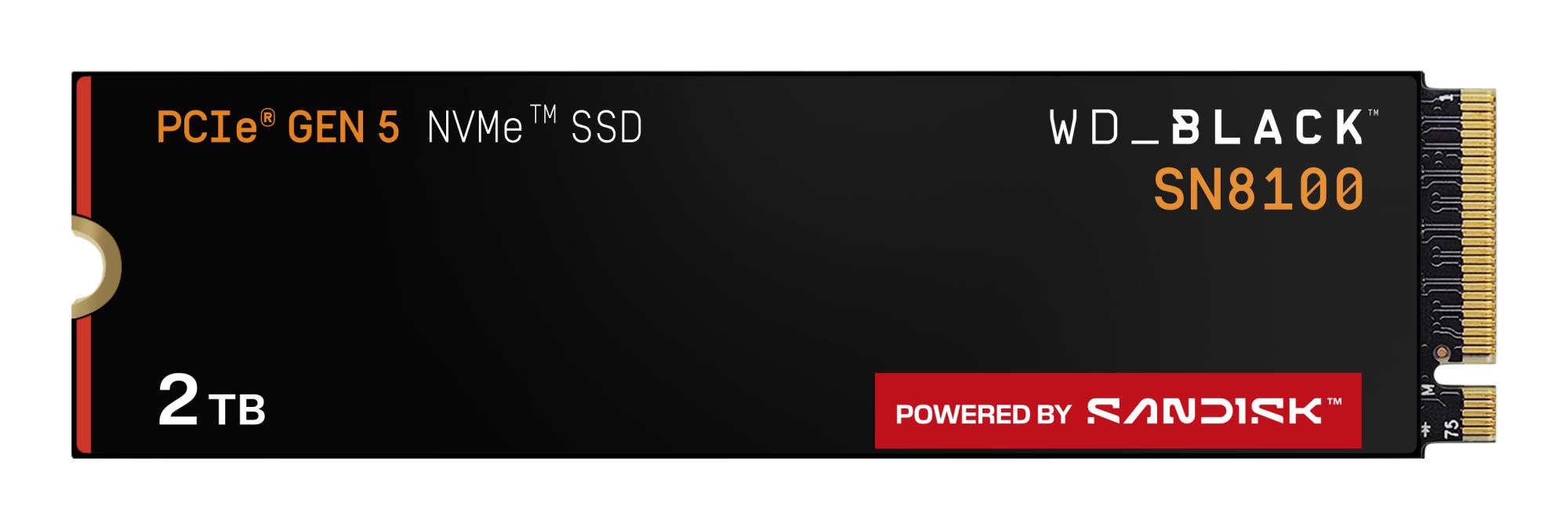 SSD disks SANDISK Black SN8100 2TB PCIe 5.0 NVMe M.2