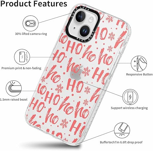 Pnakqil Christmas Maciņš iPhone 16 Pro Max Ho! ho! Rozā