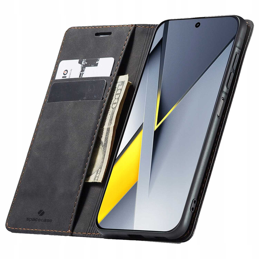 Spacecase Maciņš Wallet Poco F8 Pro melns