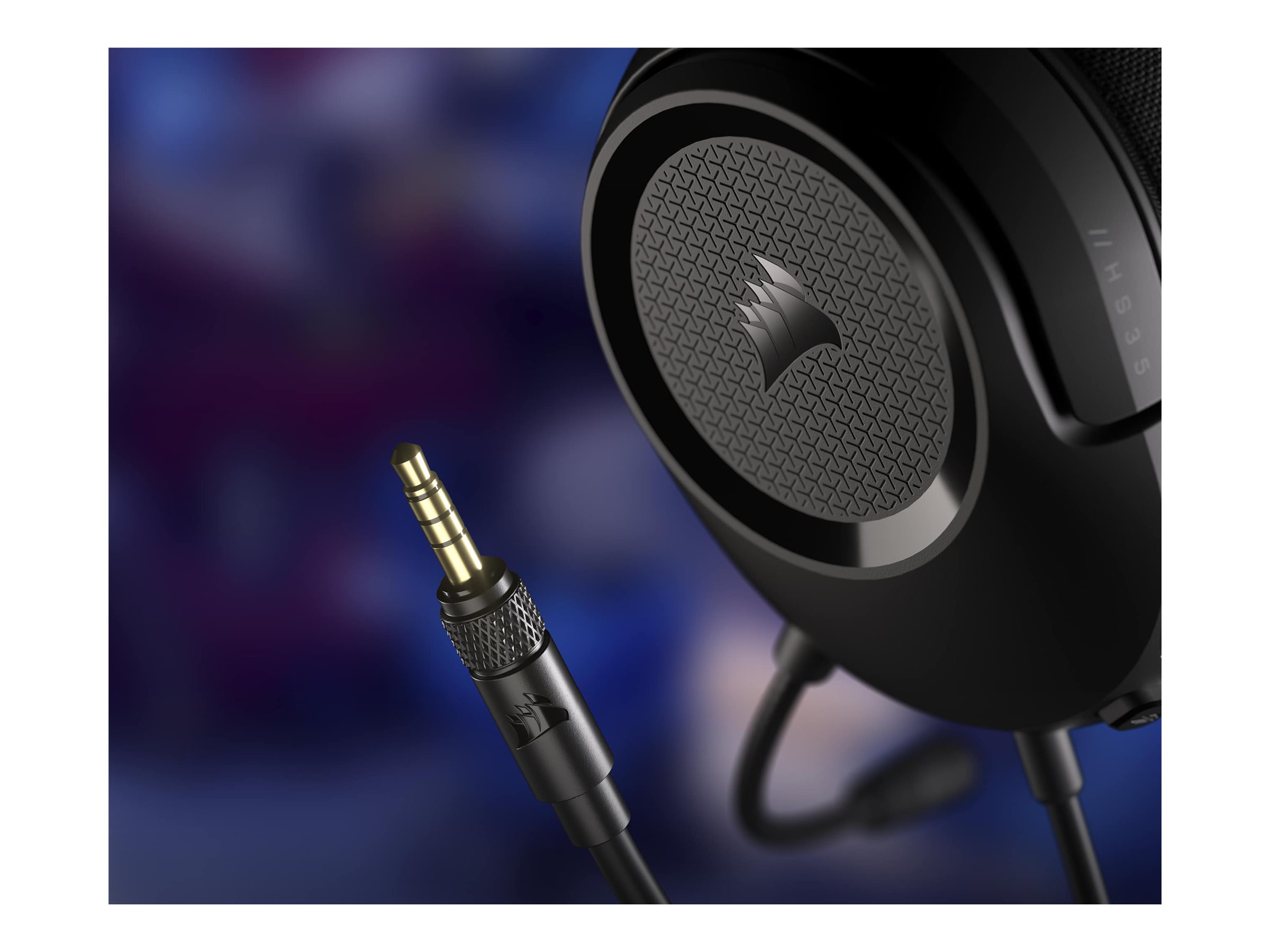 CORSAIR HS35 v2 spēļu austiņas melnas