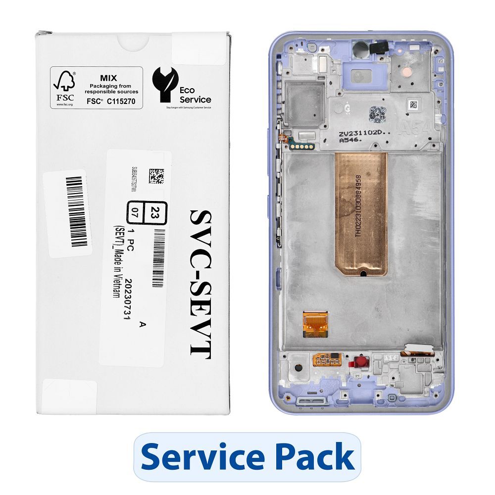 ServicePack LCD displejs SAMSUNG A54 5G A546B violets GH82-31231D