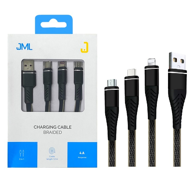 JML CD-105 USB MICRO kabelis - 4A 1M