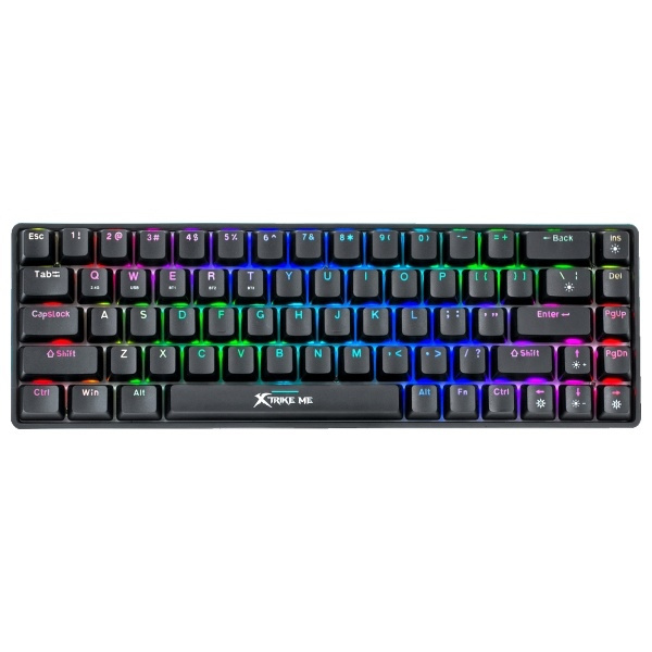 Bezvadu spēļu tastatūra XTRIKE ME GK-994W BK melns
