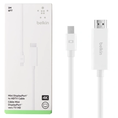 Belkin 2m Mini DisplayPort to HDTV Adapter - balts