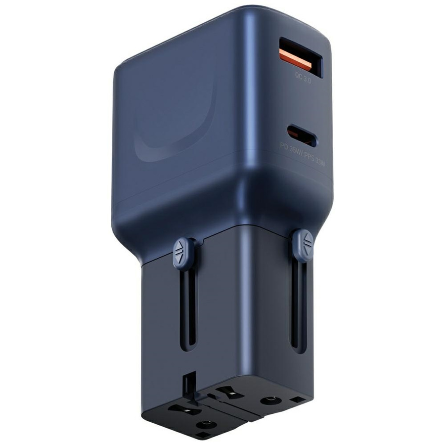 Tīkla lādētājs Energea TravelGo Adapter 35 USB-A/USB-C 35W zils