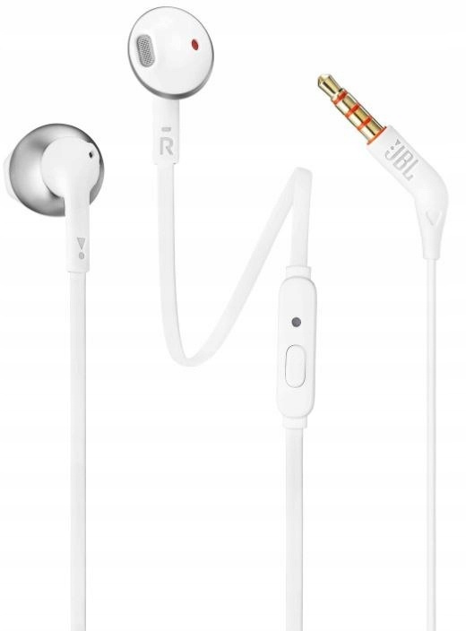 JBL T205 vadu ieliekamās austiņas balts