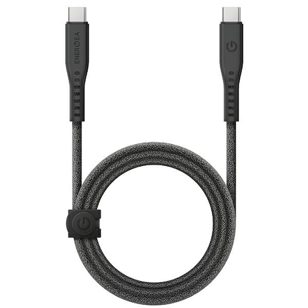 ENERGEA Kabelis Flow USB-C - USB-C1.5m melns/black 240W 5A PD Fast Charge