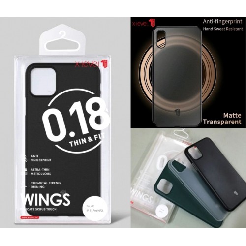 Phone Maciņš X-Level Wings Apple iPhone 11 Pro Max Caurspīdīgs Matte