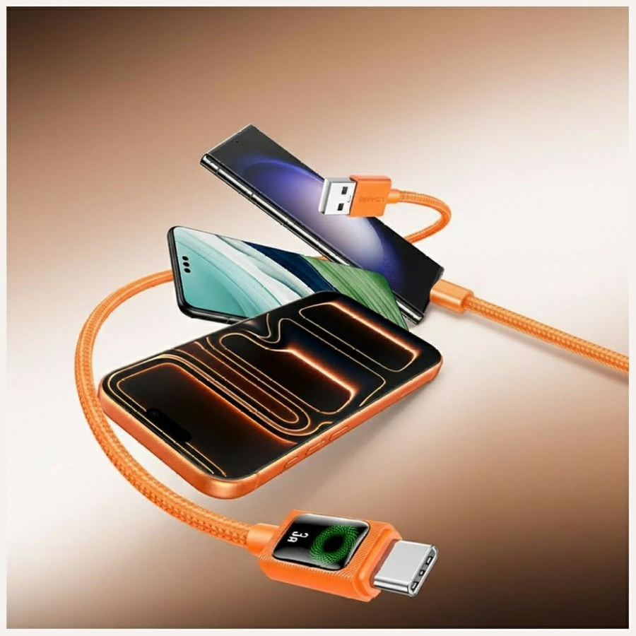 Kabelis USAMS U92 18W USB-C uz USB-A 1.2m oranžs