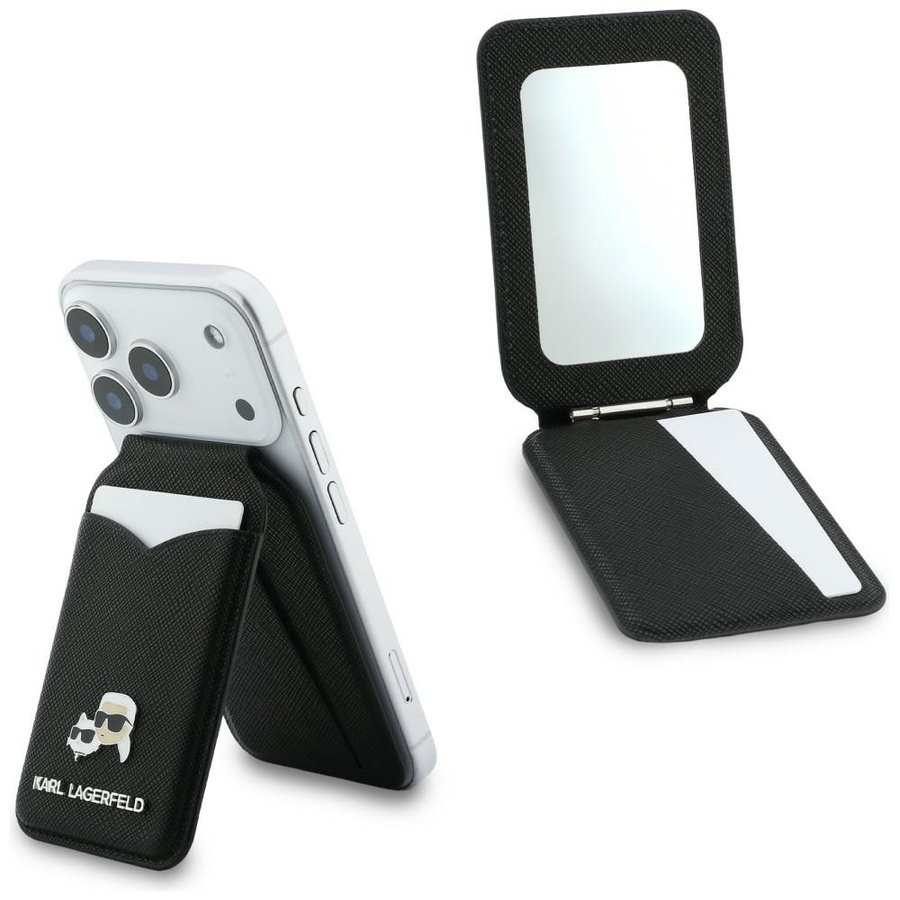 Karl Lagerfeld Stand Mirror MagSafe maks ar spoguļi melns