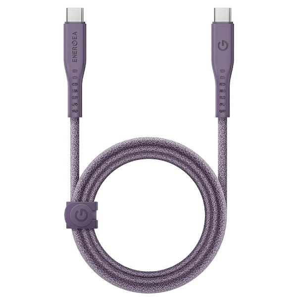 ENERGEA Kabelis Flow USB-C - USB-C1.5m violets/purple 240W 5A PD Fast Charge