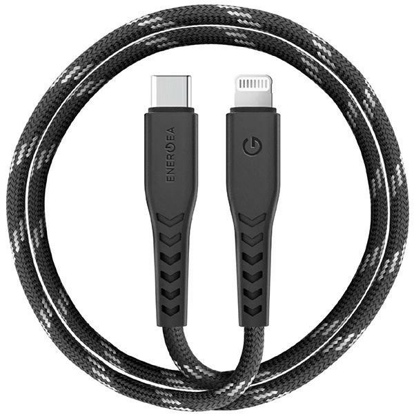 ENERGEA Kabelis Nyloflex USB-C - LightningC94 MFI 3m melns/black