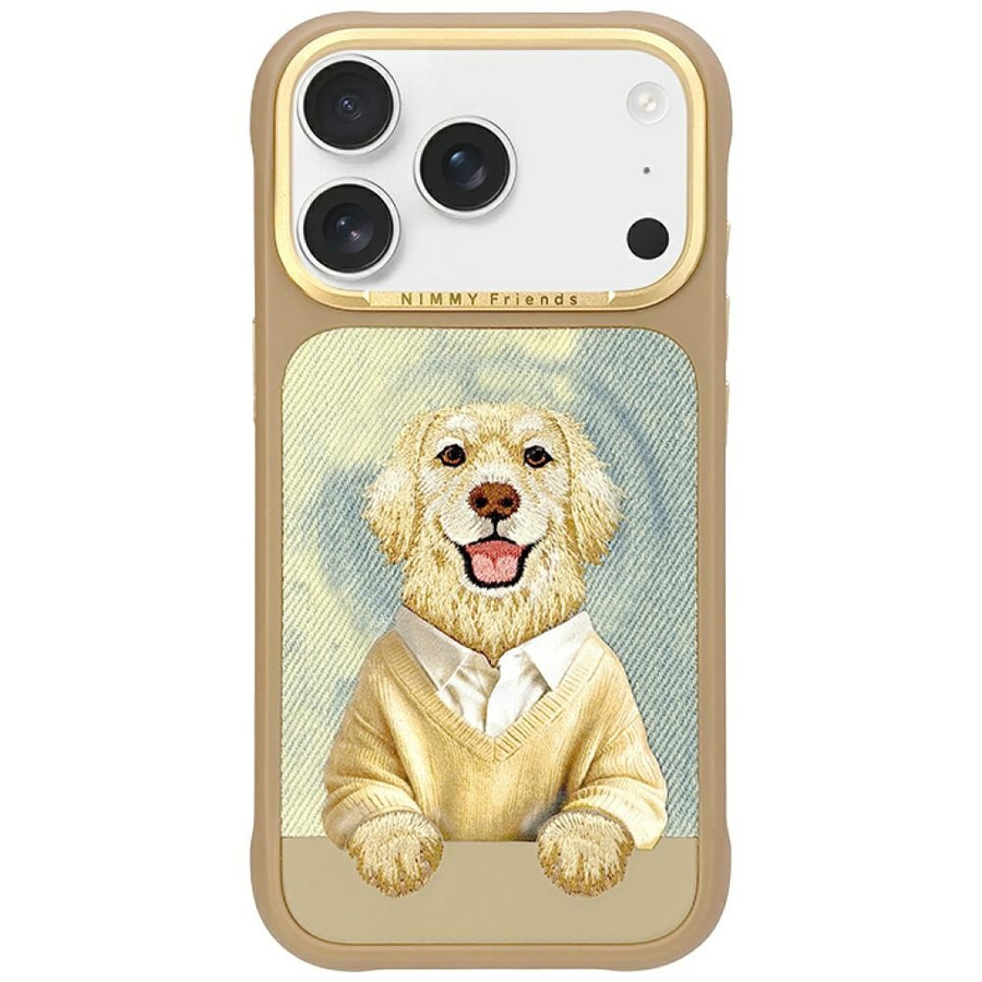 Nimmy Gentle Pets Series Dog MagSafe maciņš iPhone 17 Pro brūns
