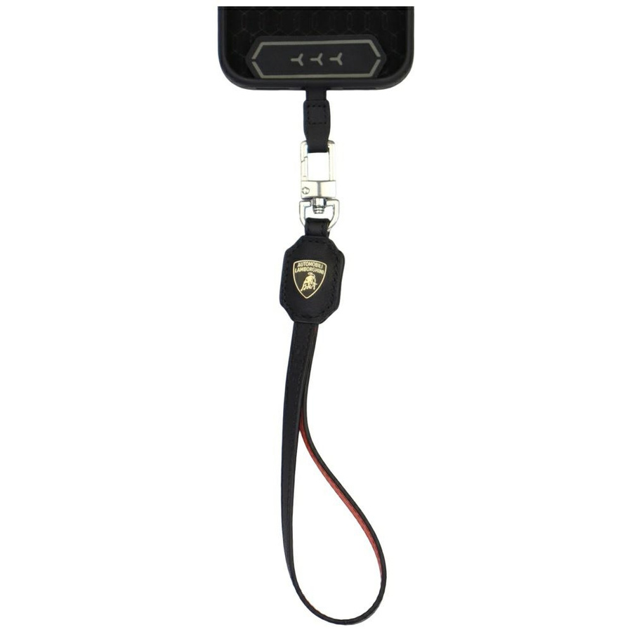 Uniwersalna smycz Lamborghini D1 Leather Handstrap pomarańczowy