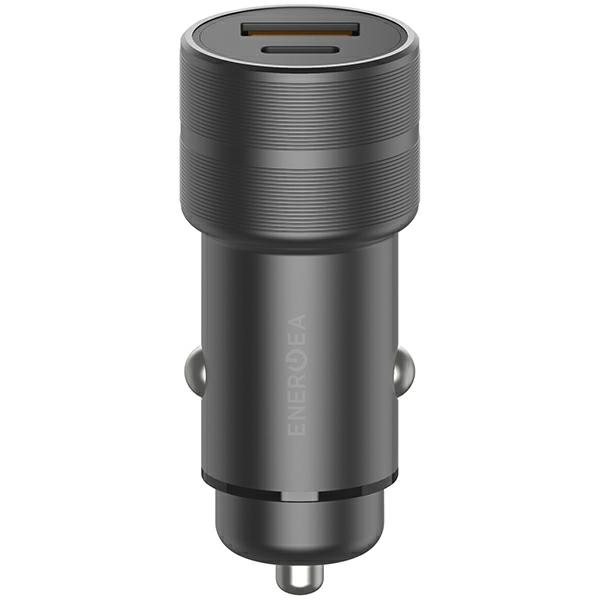 ENERGEA ład. sam. 1xUSB+1xUSB-C PD-QC3.0 38W pelēks/gunmetal Alu Drive PD20+