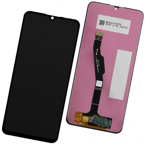 LCD Displejs Saderīgs ar Huawei Y6P 2020 Melns HQ