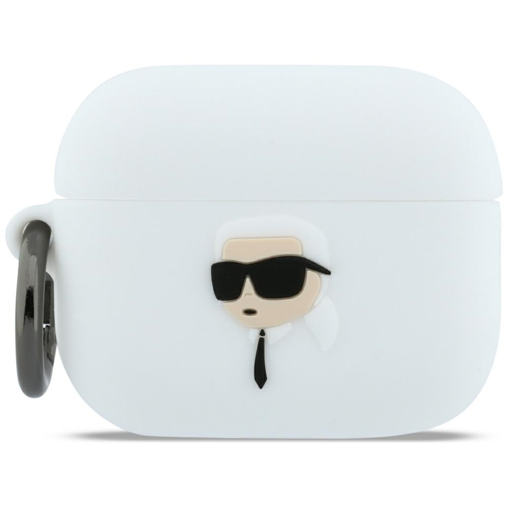 Karl Lagerfeld Silicone Karl Head 3D maciņš AirPods Pro 3 balts
