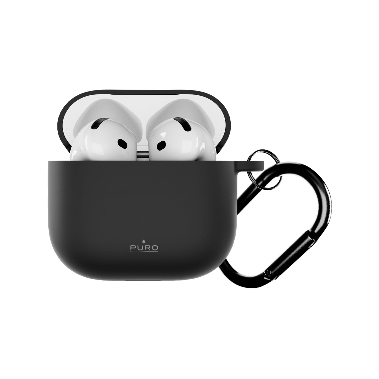 Puro Icon AirPods 4 korpuss - melns