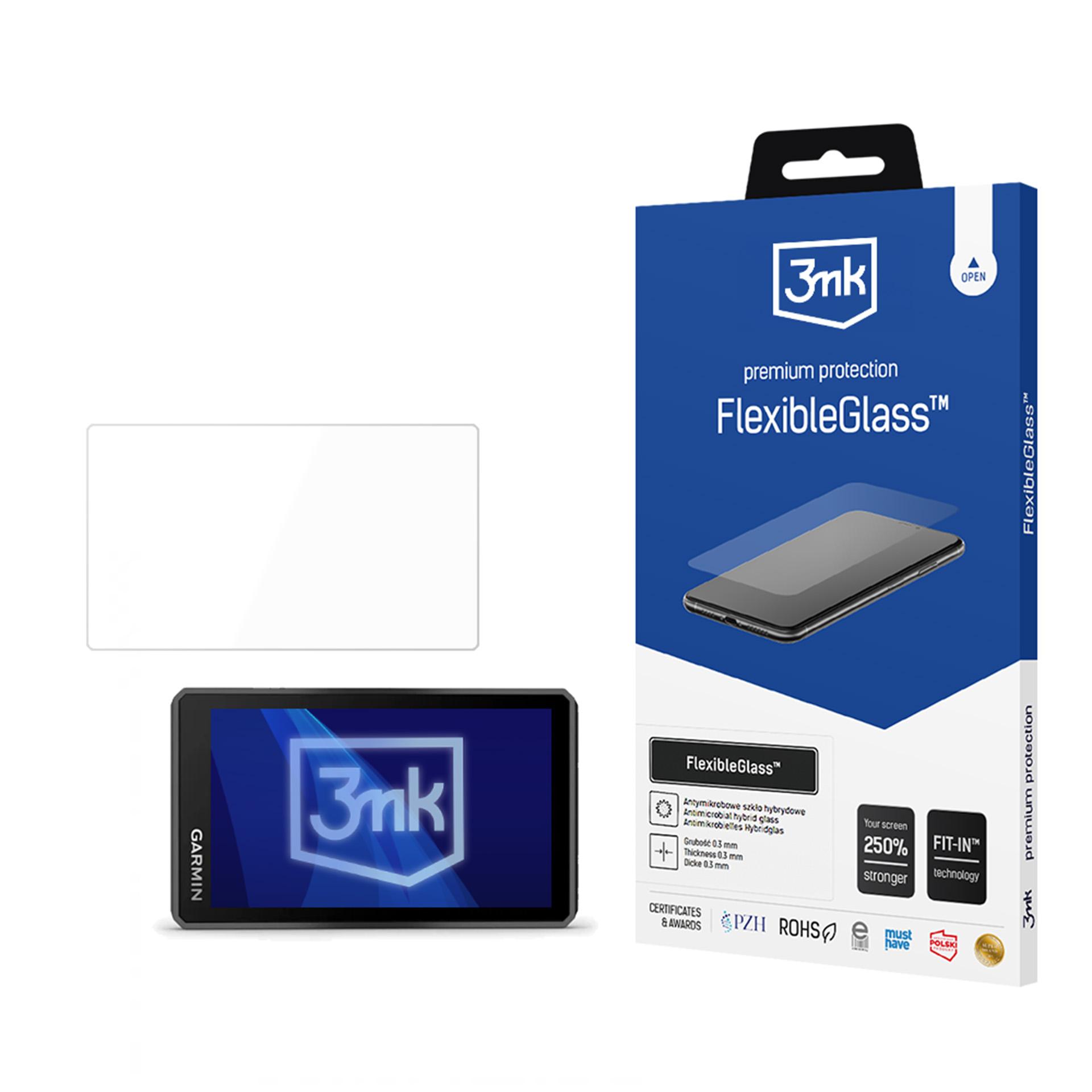 3mk FlexibleGlass Hybrid Glass stikls priekš Garmin zumo XT3 4.7"