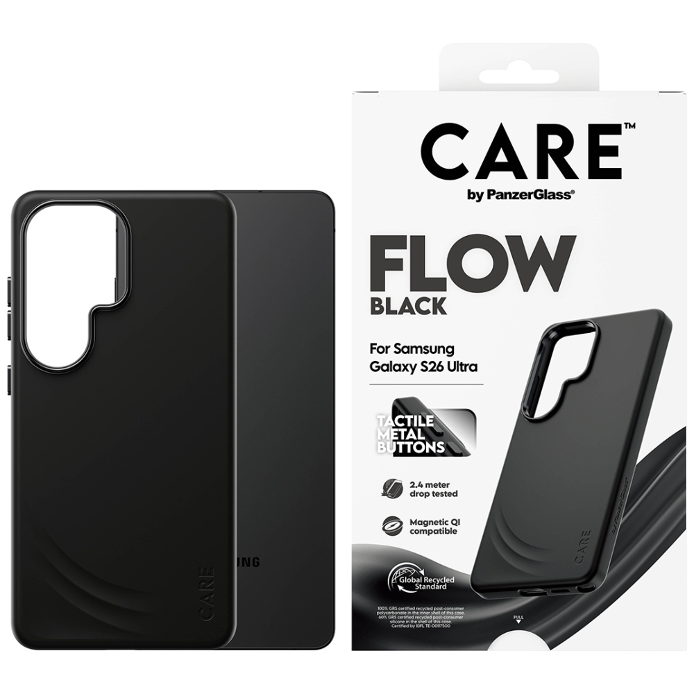 CARE by PanzerGlass Flow Black Qi case for Samsung Galaxy S26 Ultra - black