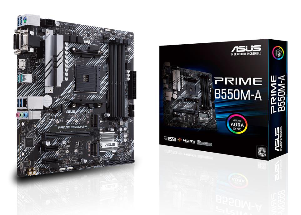 Mātesplate ASUS Prime B550M-A AMD B550 SAM4 DDR4 MicroATX
