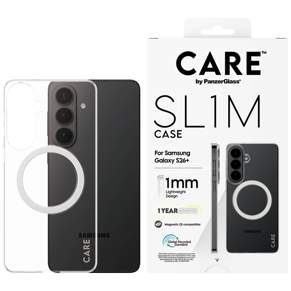 CARE by PanzerGlass SL1M Case for Samsung Galaxy S26+ - Transparent