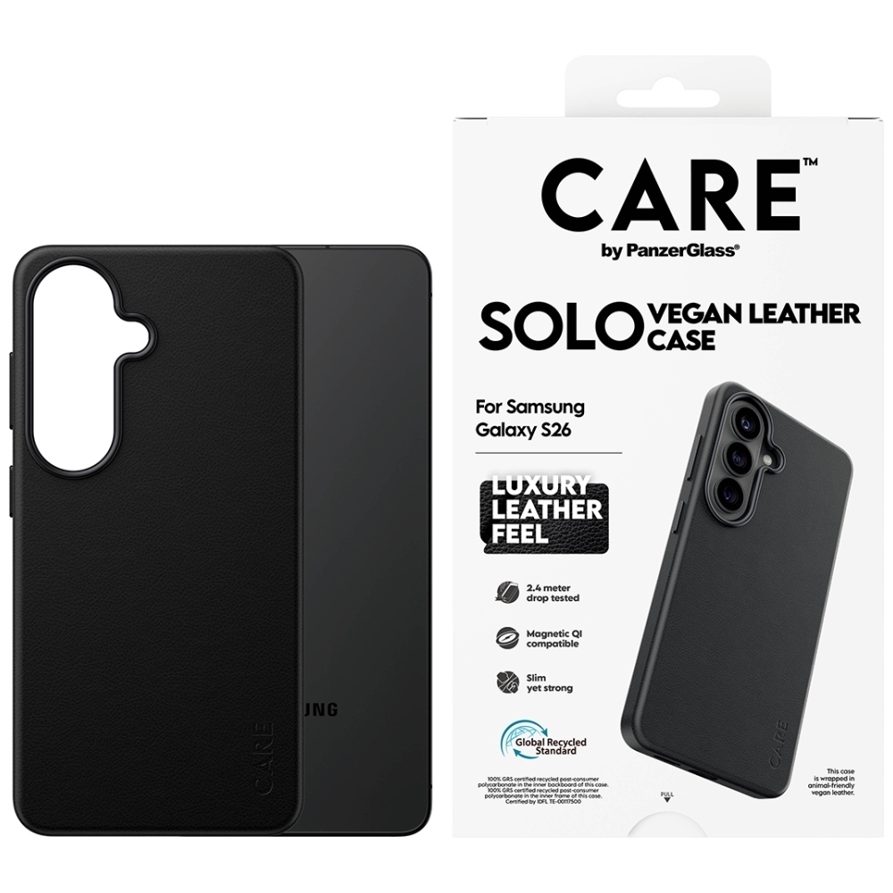 CARE by PanzerGlass Solo Case for Samsung Galaxy S26 - Black