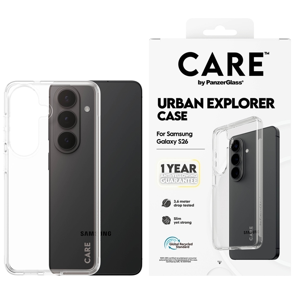 CARE by PanzerGlass Urban Explorer Transparent Case for Samsung Galaxy S26 - transparent