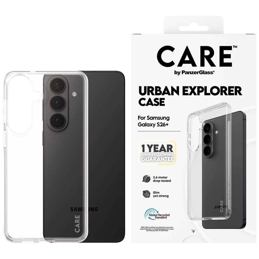 CARE by PanzerGlass Urban Explorer Transparent Case for Samsung Galaxy S26+ - transparent
