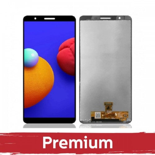 LCD Displejs Saderīgs ar Samsung A015 A01 2020 Melns OEM